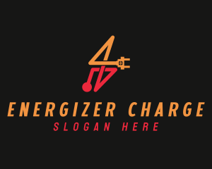 Power Electric Plug logo design