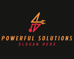 Power Electric Plug logo design