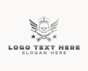 Gun Skull Wings logo