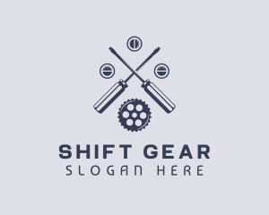 Gear Screwdriver Tool logo design