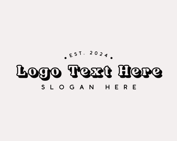 Retro Boutique Brand Text logo