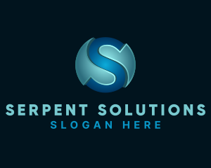 3D Generic Letter S logo design