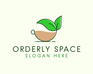 Organic Tea Cup logo design