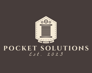 Pocket Stitch Button Thread logo design