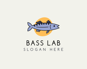 Sea Bass Fish logo design