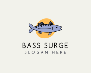 Sea Bass Fish logo design