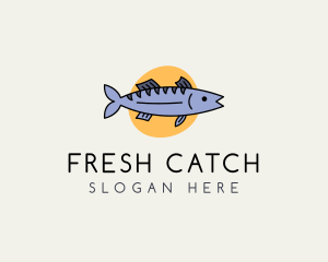 Sea Bass Fish logo design