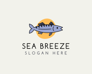 Sea Bass Fish logo design