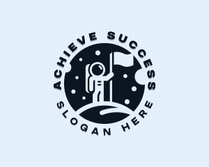 Flag Astronaut Coaching logo design