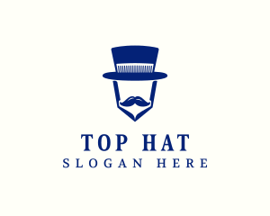 Gentleman Mustache Groomer logo design