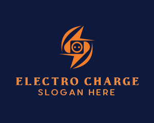 Power Socket Lightning logo design