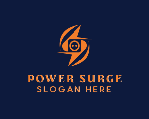 Power Socket Lightning logo design