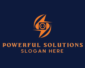 Power Socket Lightning logo design