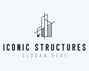 Blueprint Architecture Structure logo design