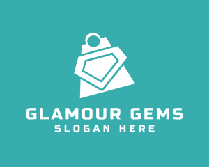 Shopping Bag Diamond  logo design