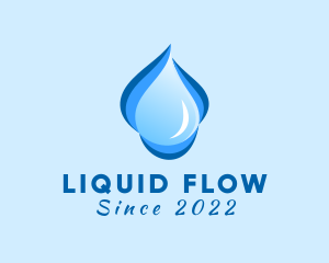 Liquid Water Droplet logo design