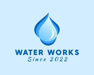 Liquid Water Droplet logo design