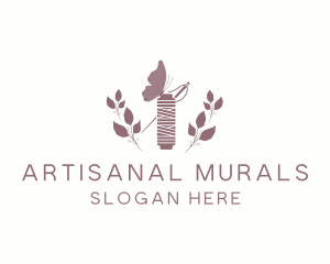 Rustic Sewing Thread logo design