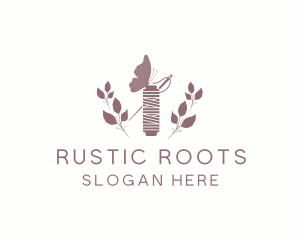 Rustic Sewing Thread logo design