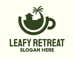 Tropical Residence Teacup logo design