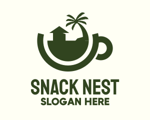 Tropical Residence Teacup logo design