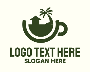 Coffee - Tropical Residence Teacup logo design