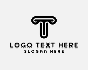 Corporate Pillar Letter T logo