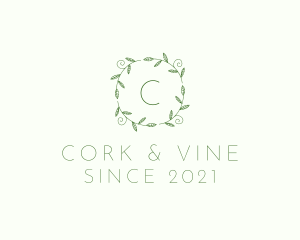 Garden Vine Wreath logo design