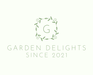 Garden Vine Wreath logo design