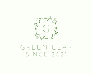 Garden Vine Wreath logo design