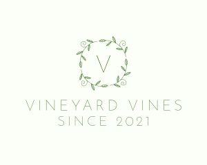 Garden Vine Wreath logo design