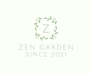 Garden Vine Wreath logo design