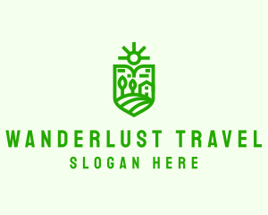 Travel Sun Shield logo design
