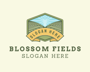 Wheat Farm Field  logo design