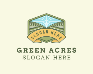 Wheat Farm Field  logo design