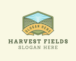 Wheat Farm Field  logo design