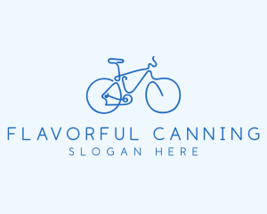 Cyclist Bike Monoline logo design