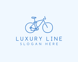 Cyclist Bike Monoline logo design