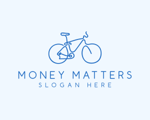 Cyclist Bike Monoline logo design