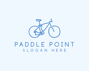 Cyclist Bike Monoline logo design