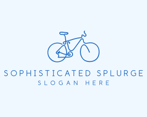 Cyclist Bike Monoline logo design