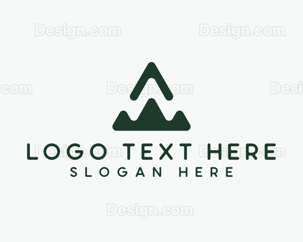 Geometric Peak Triangle Letter W Logo