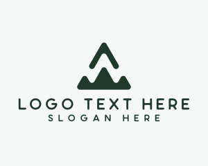 Geometric Peak Triangle Letter W logo