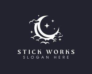 Starry Moon Star logo design