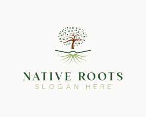 Tree Book Education logo design