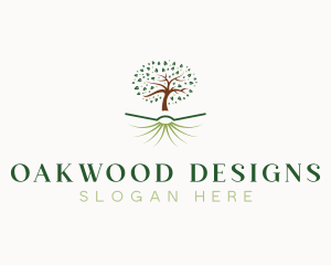 Tree Book Education logo design