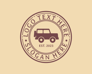 Hipster Jeep Travel logo