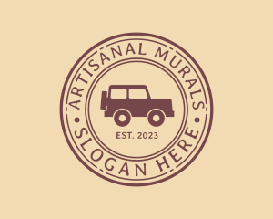 Hipster Jeep Travel logo design