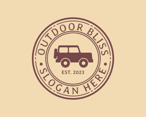 Hipster Jeep Travel logo design