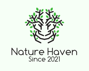 Natural Mangrove Tree  logo design